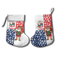 Panama Christmas Stocking with Tropical Santa National Coat of Arms and Festive Pattern Design - Wonder Print Shop