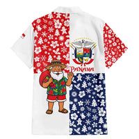 Panama Christmas Family Matching Mermaid Dress and Hawaiian Shirt with Tropical Santa National Coat of Arms and Festive Pattern Design - Wonder Print Shop