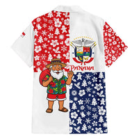 Panama Christmas Family Matching Puletasi and Hawaiian Shirt with Tropical Santa National Coat of Arms and Festive Pattern Design - Wonder Print Shop