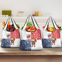 Panama Christmas Grocery Bag with Tropical Santa National Coat of Arms and Festive Pattern Design - Wonder Print Shop