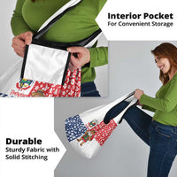 Panama Christmas Grocery Bag with Tropical Santa National Coat of Arms and Festive Pattern Design - Wonder Print Shop