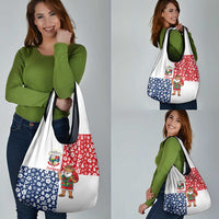 Panama Christmas Grocery Bag with Tropical Santa National Coat of Arms and Festive Pattern Design - Wonder Print Shop