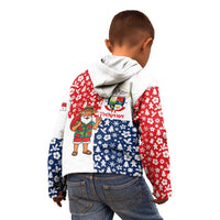 Panama Christmas Kid Hoodie with Tropical Santa National Coat of Arms and Festive Pattern Design - Wonder Print Shop