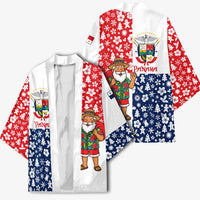 Panama Christmas Kimono with Tropical Santa National Coat of Arms and Festive Pattern Design - Wonder Print Shop
