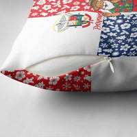 Panama Christmas Pillow Cover with Tropical Santa National Coat of Arms and Festive Pattern Design - Wonder Print Shop