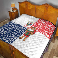 Panama Christmas Quilt with Tropical Santa National Coat of Arms and Festive Pattern Design - Wonder Print Shop