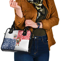 Panama Christmas Shoulder Handbag with Tropical Santa National Coat of Arms and Festive Pattern Design - Wonder Print Shop