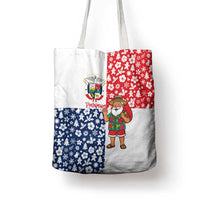 Panama Christmas Tote Bag with Tropical Santa National Coat of Arms and Festive Pattern Design - Wonder Print Shop