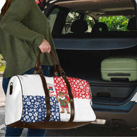 Panama Christmas Travel Bag with Tropical Santa National Coat of Arms and Festive Pattern Design - Wonder Print Shop