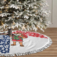 Panama Christmas Tree Skirt with Tropical Santa National Coat of Arms and Festive Pattern Design - Wonder Print Shop