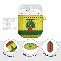Senegal Christmas AirPods Case with Yellow-Green-Red Design, Baobab Tree, and National Coat of Arms Motif - Wonder Print Shop