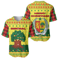 Senegal Christmas Baseball Jersey with Yellow-Green-Red Design, Baobab Tree, and National Coat of Arms Motif - Wonder Print Shop
