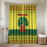 Senegal Christmas Bathroom Set with Yellow-Green-Red Design, Baobab Tree, and National Coat of Arms Motif - Wonder Print Shop