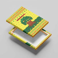 Senegal Christmas Canvas Wall Art with Yellow-Green-Red Design, Baobab Tree, and National Coat of Arms Motif - Wonder Print Shop