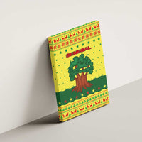 Senegal Christmas Canvas Wall Art with Yellow-Green-Red Design, Baobab Tree, and National Coat of Arms Motif - Wonder Print Shop