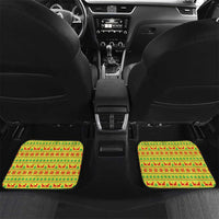 Senegal Christmas Car Mats with Yellow-Green-Red Design, Baobab Tree, and National Coat of Arms Motif - Wonder Print Shop