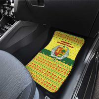 Senegal Christmas Car Mats with Yellow-Green-Red Design, Baobab Tree, and National Coat of Arms Motif - Wonder Print Shop