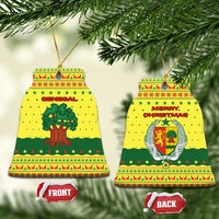 Senegal Christmas Ceramic Ornament with Yellow-Green-Red Design, Baobab Tree, and National Coat of Arms Motif - Wonder Print Shop