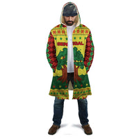 Senegal Christmas Cloak with Yellow-Green-Red Design, Baobab Tree, and National Coat of Arms Motif - Wonder Print Shop