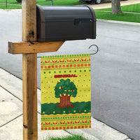 Senegal Christmas Garden Flag with Yellow-Green-Red Design, Baobab Tree, and National Coat of Arms Motif - Wonder Print Shop