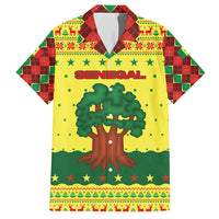 Senegal Christmas Hawaiian Shirt with Yellow-Green-Red Design, Baobab Tree, and National Coat of Arms Motif - Wonder Print Shop