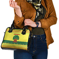 Senegal Christmas Shoulder Handbag with Yellow-Green-Red Design, Baobab Tree, and National Coat of Arms Motif - Wonder Print Shop