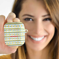Senegal Christmas AirPods Case with White-Green-Yellow Design, Golden Lion, and Festive Stars Motif - Wonder Print Shop