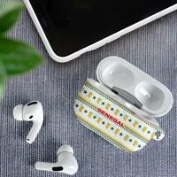 Senegal Christmas AirPods Case with White-Green-Yellow Design, Golden Lion, and Festive Stars Motif - Wonder Print Shop