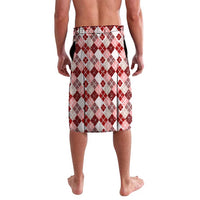 Czech Republic Christmas Lavalava with Red-White Checkered Design, Double-Tailed Lion, and Festive Motif - Wonder Print Shop