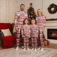 Czech Republic Christmas Pajama Set with Red-White Checkered Design, Double-Tailed Lion, and Festive Motif - Wonder Print Shop