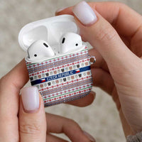 Czech Republic Christmas AirPods Case with Folk Embroidery Design, National Coat of Arms, and Festive Motif - Wonder Print Shop