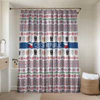 Czech Republic Christmas Bathroom Set with Folk Embroidery Design, National Coat of Arms, and Festive Motif - Wonder Print Shop