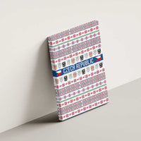 Czech Republic Christmas Canvas Wall Art with Folk Embroidery Design, National Coat of Arms, and Festive Motif - Wonder Print Shop