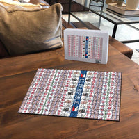 Czech Republic Christmas Puzzle with Folk Embroidery Design, National Coat of Arms, and Festive Motif - Wonder Print Shop