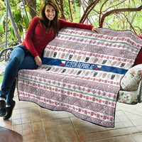 Czech Republic Christmas Quilt with Folk Embroidery Design, National Coat of Arms, and Festive Motif - Wonder Print Shop