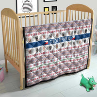 Czech Republic Christmas Quilt with Folk Embroidery Design, National Coat of Arms, and Festive Motif - Wonder Print Shop