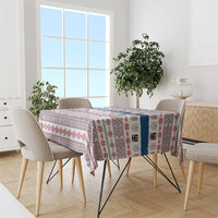 Czech Republic Christmas Tablecloth with Folk Embroidery Design, National Coat of Arms, and Festive Motif - Wonder Print Shop