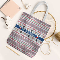 Czech Republic Christmas Tote Bag with Folk Embroidery Design, National Coat of Arms, and Festive Motif - Wonder Print Shop