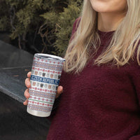Czech Republic Christmas Tumbler Cup with Folk Embroidery Design, National Coat of Arms, and Festive Motif - Wonder Print Shop