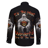 It's The Most Wonderful Time Halloween Family Matching Long Sleeve Bodycon Dress and Hawaiian Shirt - Wonder Print Shop