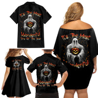 It's The Most Wonderful Time Halloween Family Matching Off Shoulder Short Dress and Hawaiian Shirt - Wonder Print Shop