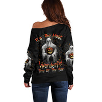 It's The Most Wonderful Time Halloween Off Shoulder Sweater - Wonder Print Shop