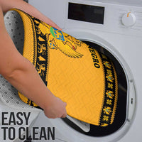 Montenegro Christmas Bathroom Set with Gold-Black Theme, Double-Headed Eagle, and Map Motif - Wonder Print Shop