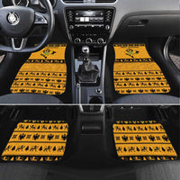 Montenegro Christmas Car Mats with Gold-Black Theme, Double-Headed Eagle, and Map Motif - Wonder Print Shop