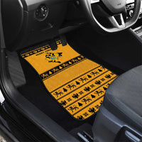 Montenegro Christmas Car Mats with Gold-Black Theme, Double-Headed Eagle, and Map Motif - Wonder Print Shop