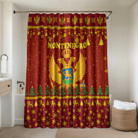 Montenegro Christmas Bathroom Set with Red-Gold Theme, Double-Headed Eagle, and Santa Motif - Wonder Print Shop