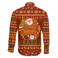 Montenegro Christmas Family Matching Puletasi and Hawaiian Shirt with Red-Gold Theme, Double-Headed Eagle, and Santa Motif - Wonder Print Shop