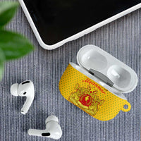 Myanmar Christmas AirPods Case with Yellow-Red-Green Theme, National Emblem, and Star Motif - Wonder Print Shop