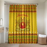 Myanmar Christmas Bathroom Set with Yellow-Red-Green Theme, National Emblem, and Star Motif - Wonder Print Shop
