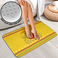 Myanmar Christmas Bathroom Set with Yellow-Red-Green Theme, National Emblem, and Star Motif - Wonder Print Shop